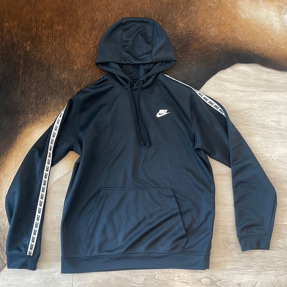 Women’s Black Nike hoodie with sleeve detailing